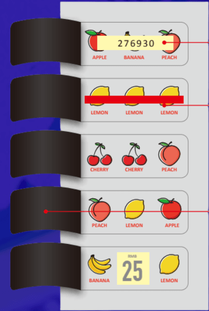 Pull-tab windows revealing play symbols